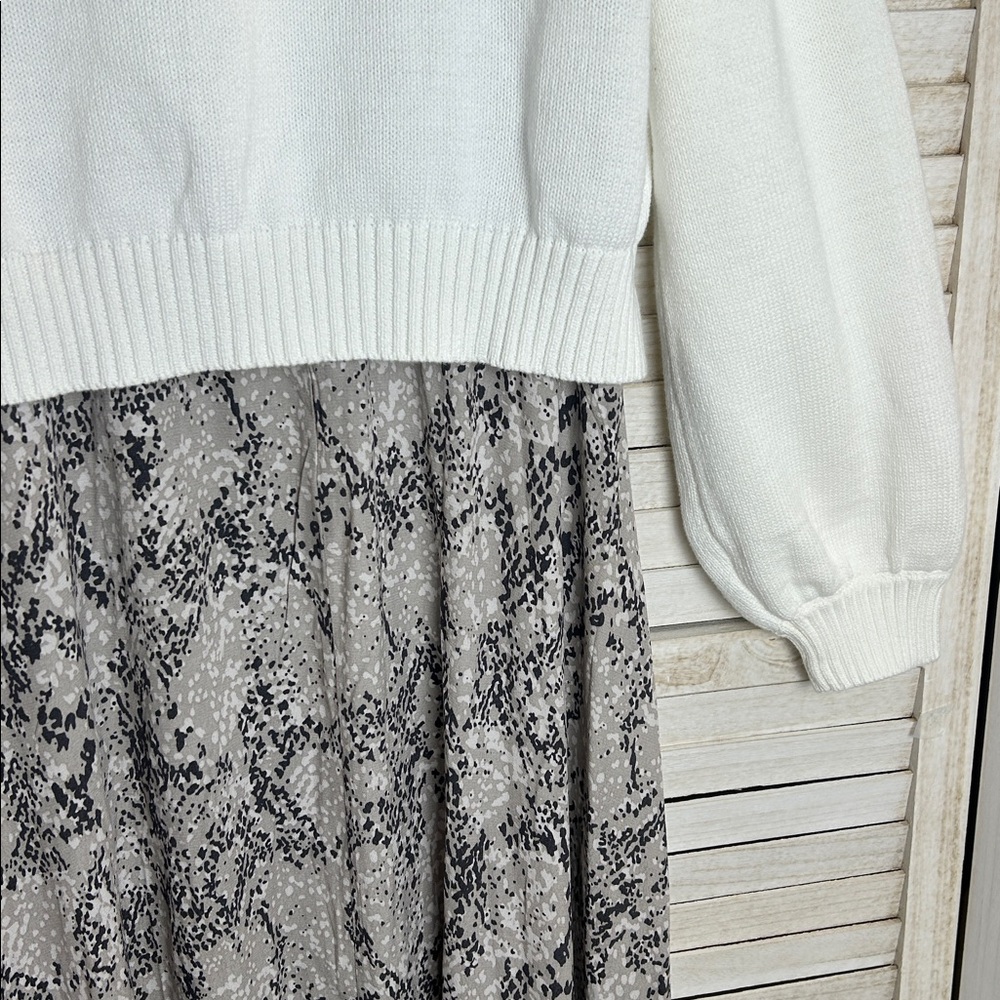 NWT Seraphine Nell Cable Knit Woven Maternity / Nursing Dress. Size 14 - Picture 7 of 12